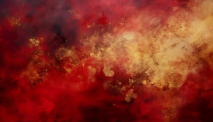 Wall Mural - Red and gold old paint-like background for festive, unique, beautiful and luxury backgrounds. Card, banner.