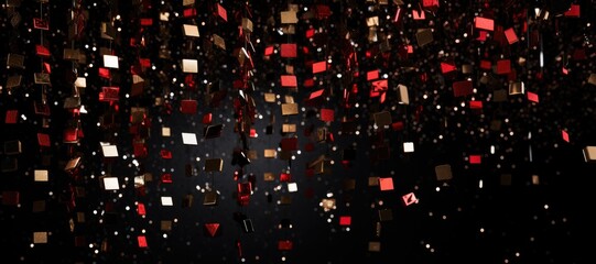 red glitter on a black background. abstract background. Black Friday Deals