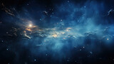 Fototapeta Fototapety kosmos - Panorama View Universe Space Shot of Milky Way Galaxy with Stars on a Night Sky Background AI Generative
