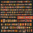 Blackmail Ransom Anonymous Kidnapper Note Font Letters, Numbers and symbols. Collage Newspaper and magazine letters alphabet. Ransom note. Color retro paper style. Vector design elements ransom note