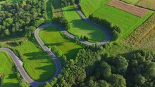 Winding Road In The South Of Poland Seen From Above