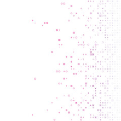 Poster - Amazing geometric matrix background in purple red colors. Awesome square vector illustration.