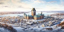 Panorama Of Quebec City In Canada
