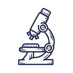 Wall Mural - science microscope doodle icon