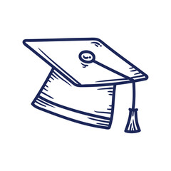 Poster - graduation cap doodle icon