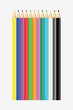 twelve colour pencils rainbow set
