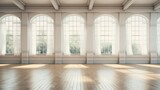 Dance or ballet studio interior. 3d illustration