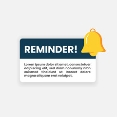 Poster - Reminder note pop up concept illustration flat design vector eps10. simple, modern graphic element for landing page, empty state ui, infographic