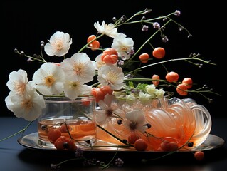 Poster - Floral aspic ikebana