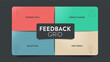 © Whale Design  - Feedback grid matrix box diagram infographic with icon vector for presentation slide template has worked well, need change, questions and new idea. Visual tool to organize feedback into four quadrant.