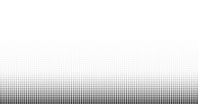 Cartoon Duotone Banner. Monochrome Backdrop. Dot Pattern With Halftone Effect. Black White Pop Art Gradient. Half Tone Fade Background. Radial Print. Anime Gradation Frame. Vector Illustration