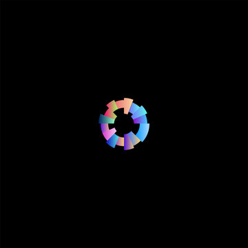 Dynamic Segments Of Colored Circle Brand Symbol