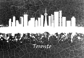 Wall Mural - Toronto skyline B&W