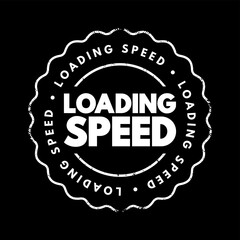 Poster - Loading Speed text stamp, concept background