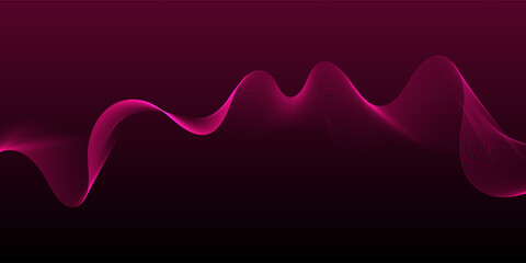 Wall Mural - Abstract banner with a flowing waves design