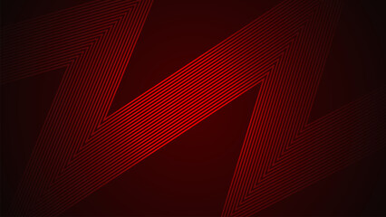 Poster - Dark red simple abstract background with lines in a wavy style geometric style as the main element.