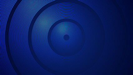 Poster - Dark blue simple abstract background with lines in a geometric style as the main element.