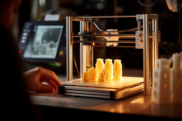 Concept plastic printing technology engineering machine 3d model printer design