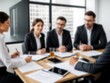 © PNG&Background Image - Blurred business people meeting at the office, blurred office interior space background for presentation.