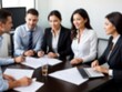 © PNG&Background Image - Blurred business people meeting at the office, blurred office interior space background for presentation.