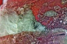 Crystals. Natural Pink Nugget Close-up.