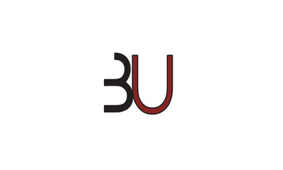 BU, UB, U, B Abstract Letters Logo Monogram	