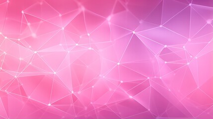 Aufkleber - Abstract pink gradient background. Network connection structure. Grid.