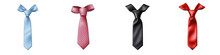 Necktie Clipart Collection, Vector, Icons Isolated On Transparent Background