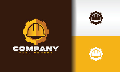 gear construction helmet logo