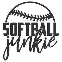 Softball Junkie - Softball Illustration