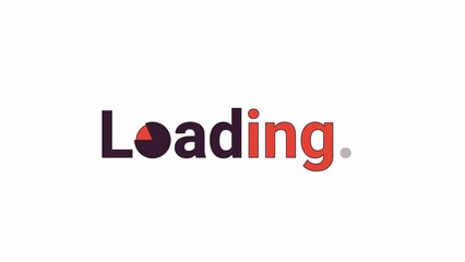 Poster - Graph pie chart line 2D loading text animation. Investment diagram circle animated cartoon linear object 4K video loader motion graphic. Economy performance. Trading app ui download process gif