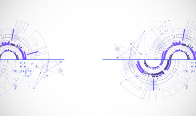 scientific and technological art concept. abstract background with plexus effect.