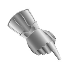 Knights iron glove. Protective armlet for medieval wars and antique battles with vector soldier armor