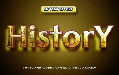 Wall Mural - Ancient history 3d editable text effect style