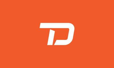 Wall Mural - DT logo design. modern Letter DT monogram logo initials. DT logo template