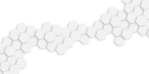Poster - White background and embossed hexagon , honeycomb white background, light and shadow background with hexagons, abstract background with lines, modern abstract vector illustration, Poster, wallpaper.	