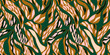 Modern tiger skin seamless pattern. African motif background. Decorative safari fashion surface. Abstract animal fur ornament.