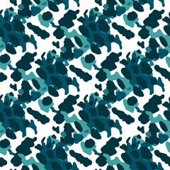 Wall Mural - Creative abstract leopard skin seamless pattern. Textured camouflage background. Trendy animal fur wallpaper.