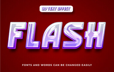 Wall Mural - Flash 3d editable text effect style