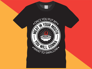 Poster - BBQ logo style t shirt design