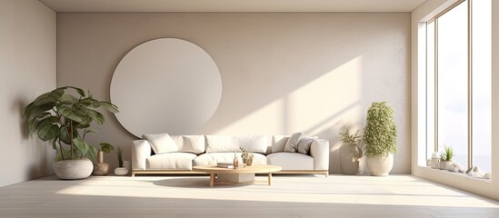 Wall Mural - Contemporary and well lit indoor space depicted in visualization