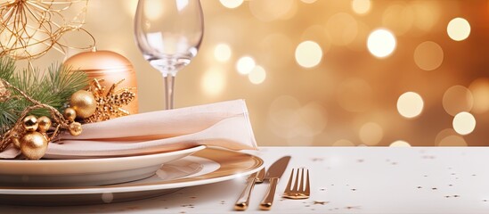 Aufkleber - Classy holiday table decor on pale backdrop
