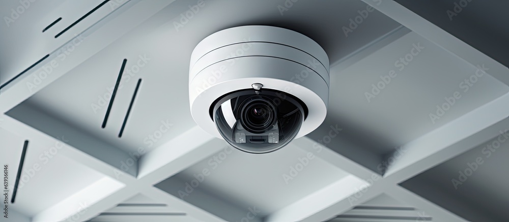 Ceiling mounted ed surveillance camera Stock Photo | Adobe Stock