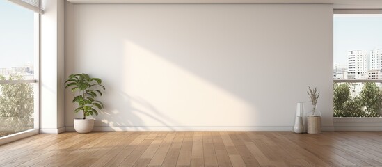 Poster - Contemporary flat spacious window in unfurnished lounge