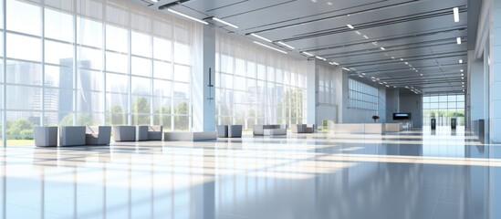 Poster - Bright spacious hall in the business district visualization