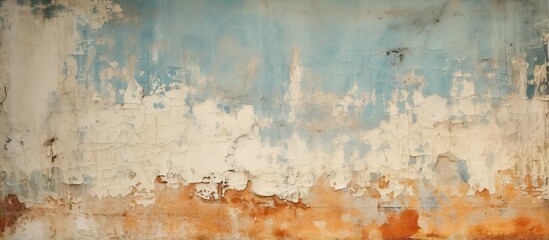 Canvas Print - Weathered wall with peeling paint