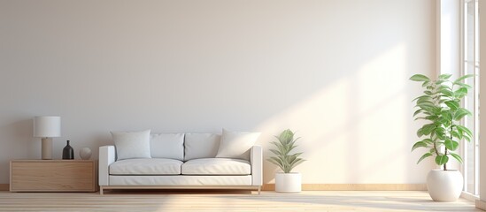 Wall Mural - Contemporary and well lit indoor space depicted in visualization