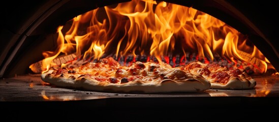 Modern ovens for cooking pizza using fire in the oven