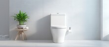 Modern Bathroom With A White Toilet