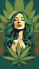 Wall Mural - cannabis, maconha 